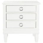 Table de chevet 3 tiroirs style français gris/blanc – 1 personne