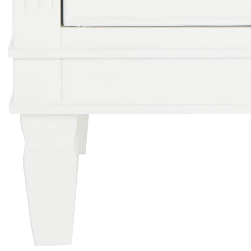 Table de chevet 3 tiroirs style français gris/blanc – 1 personne
