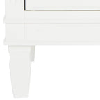 Table de chevet 3 tiroirs style français gris/blanc – 1 personne