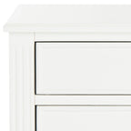 Table de chevet 3 tiroirs style français gris/blanc – 1 personne