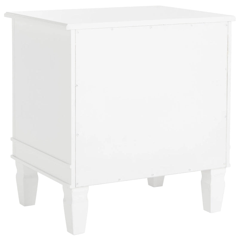 Table de chevet 3 tiroirs style français gris/blanc – 1 personne