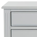 Table de chevet 3 tiroirs style français gris/blanc – 1 personne
