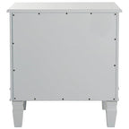 Table de chevet 3 tiroirs style français gris/blanc – 1 personne