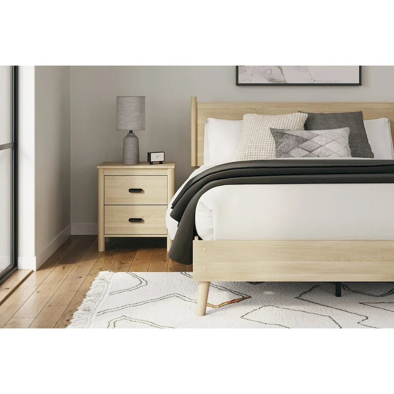 Ensemble de chambre à coucher 1 ou 2 personnes en panneaux de bois de frêne tanné, grand lit/très grand lit