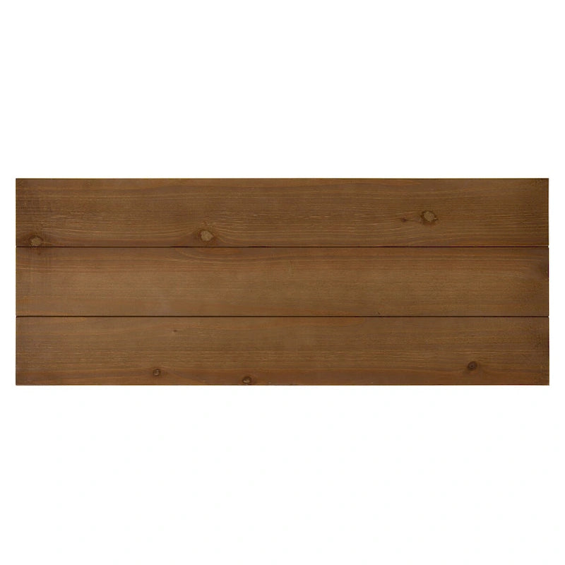 Banc d'entrée de ferme 2 personnes blanc/marron rustique/gris avec étagère à chaussures