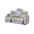 Canapé inclinable électrique gris, 3 places, 86"L × 38.5"P × 44.5"H