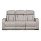 Canapé inclinable électrique gris, 3 places, 86"L × 38.5"P × 44.5"H