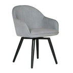 Fauteuil d'appoint pivotant à dossier arrondi, gris/anthracite/camel, 1 place