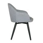 Fauteuil d'appoint pivotant à dossier arrondi, gris/anthracite/camel, 1 place
