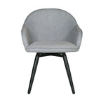 Fauteuil d'appoint pivotant à dossier arrondi, gris/anthracite/camel, 1 place