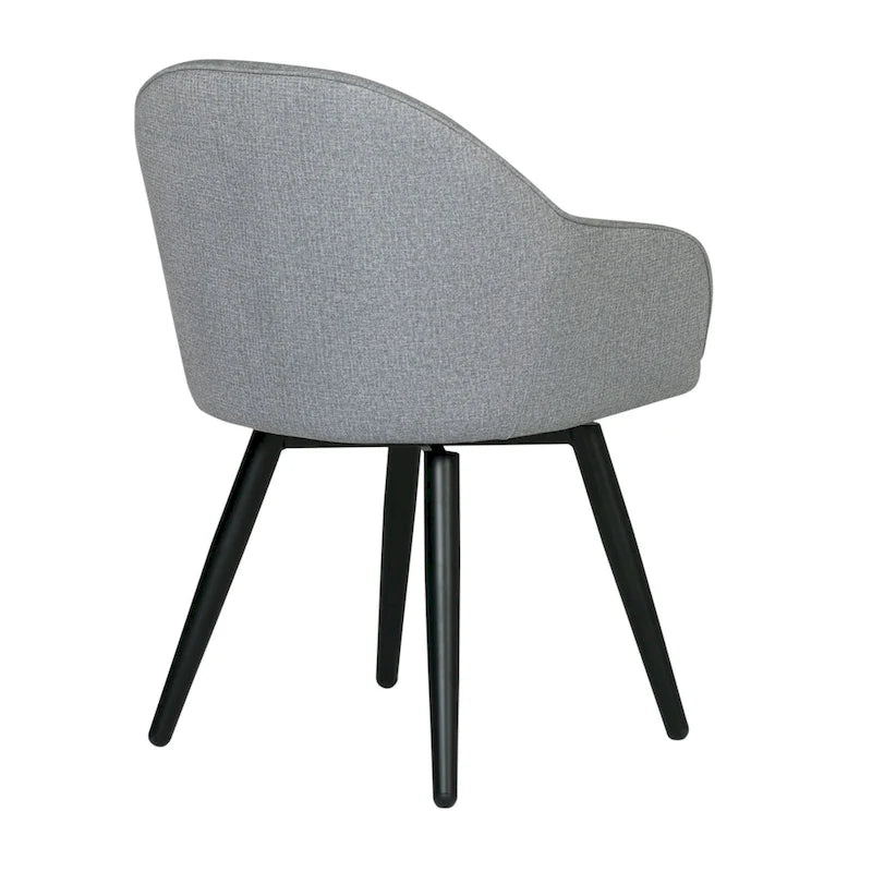 Fauteuil d'appoint pivotant à dossier arrondi, gris/anthracite/camel, 1 place