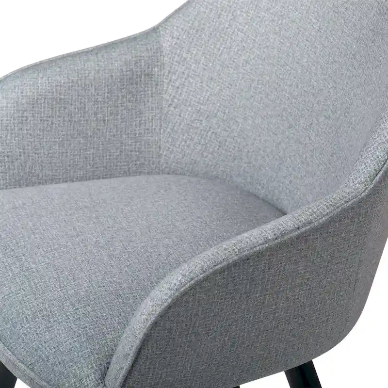 Fauteuil d'appoint pivotant à dossier arrondi, gris/anthracite/camel, 1 place