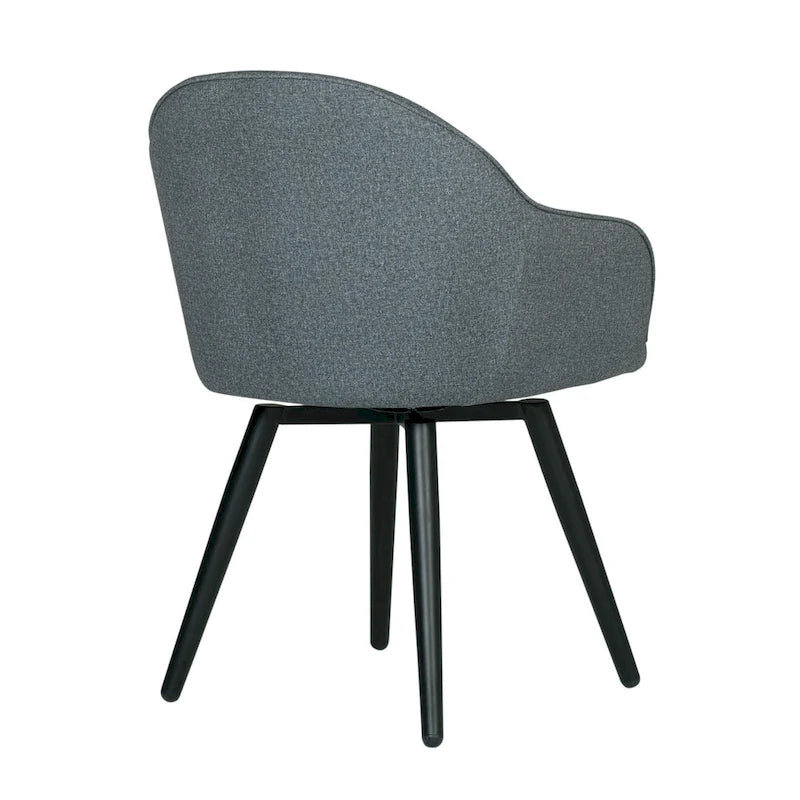 Fauteuil d'appoint pivotant à dossier arrondi, gris/anthracite/camel, 1 place