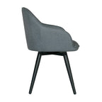 Fauteuil d'appoint pivotant à dossier arrondi, gris/anthracite/camel, 1 place