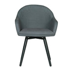 Fauteuil d'appoint pivotant à dossier arrondi, gris/anthracite/camel, 1 place