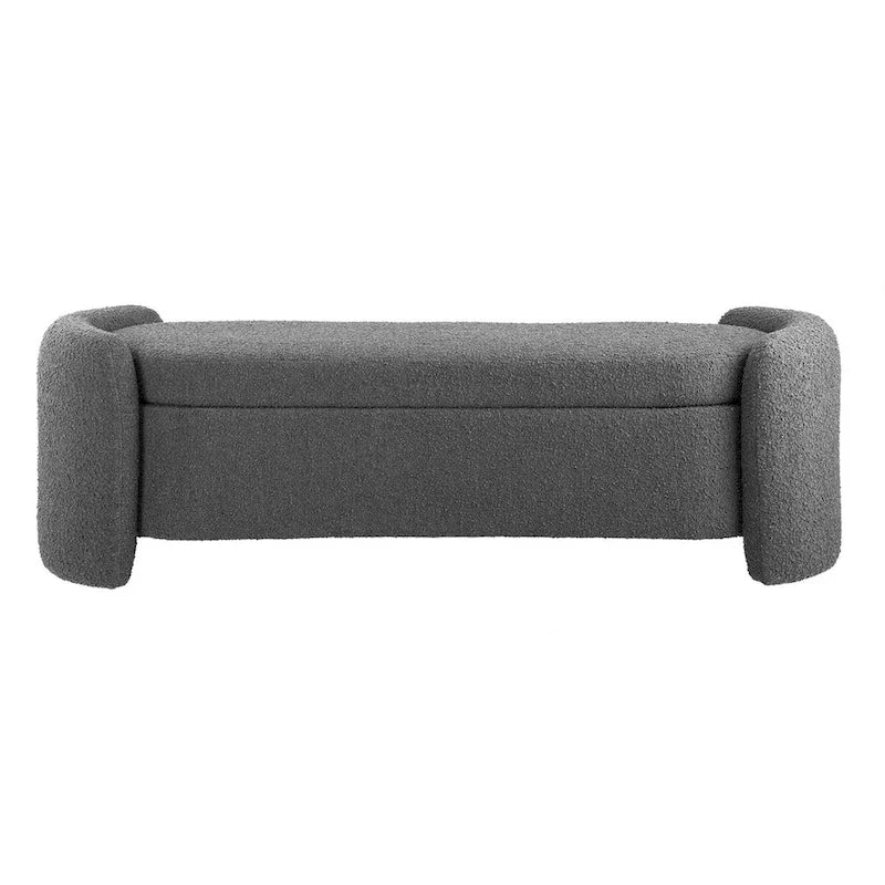 Banc de rangement en boucle anthracite et ivoire – 1 place