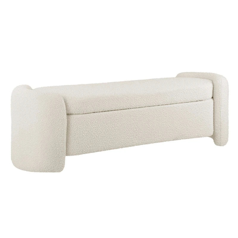 Banc de rangement en boucle anthracite et ivoire – 1 place