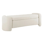 Banc de rangement en boucle anthracite et ivoire – 1 place