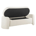Banc de rangement en boucle anthracite et ivoire – 1 place