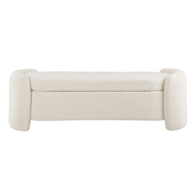 Banc de rangement en boucle anthracite et ivoire – 1 place
