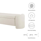 Banc de rangement en boucle anthracite et ivoire – 1 place