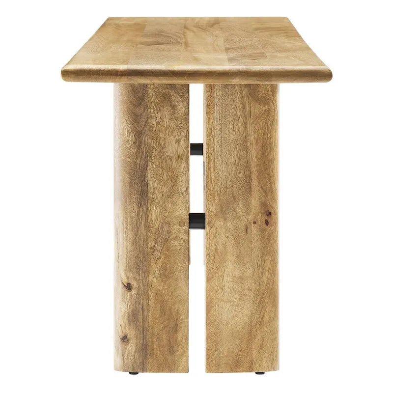 Banc de salle à manger en bois 58 po, Chêne / Noyer, 3 places