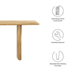 Banc de salle à manger en bois 58 po, Chêne / Noyer, 3 places