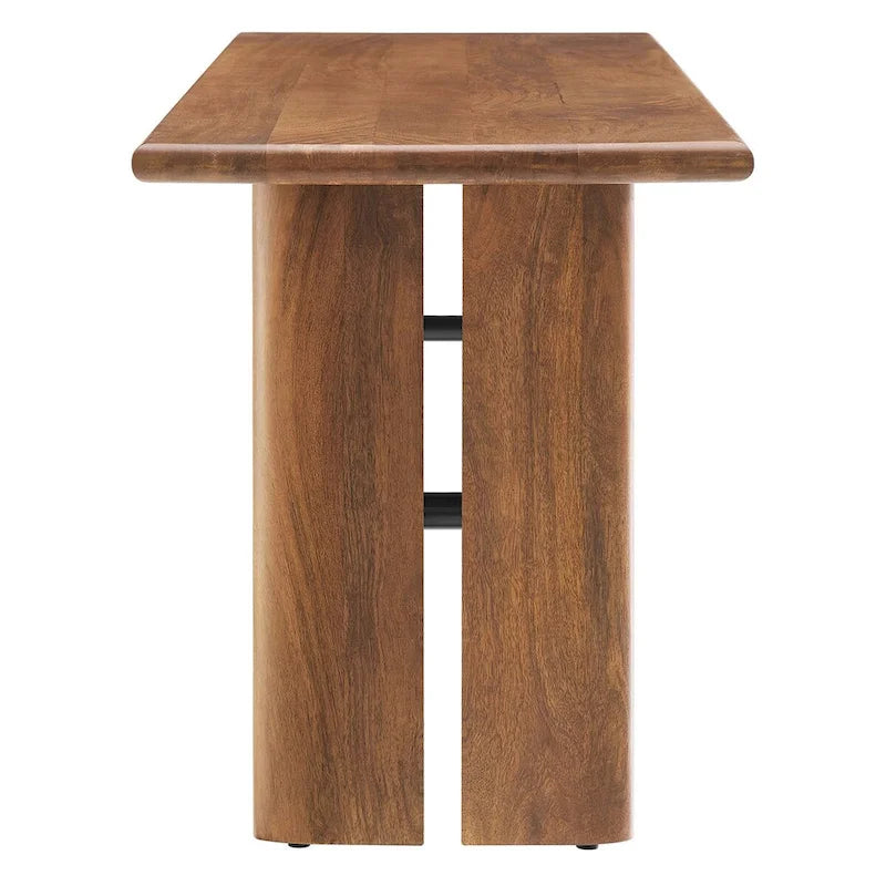 Banc de salle à manger en bois 58 po, Chêne / Noyer, 3 places