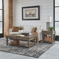 Ensemble de 3 tables basses et tables d'appoint style ferme taupe poussiéreux