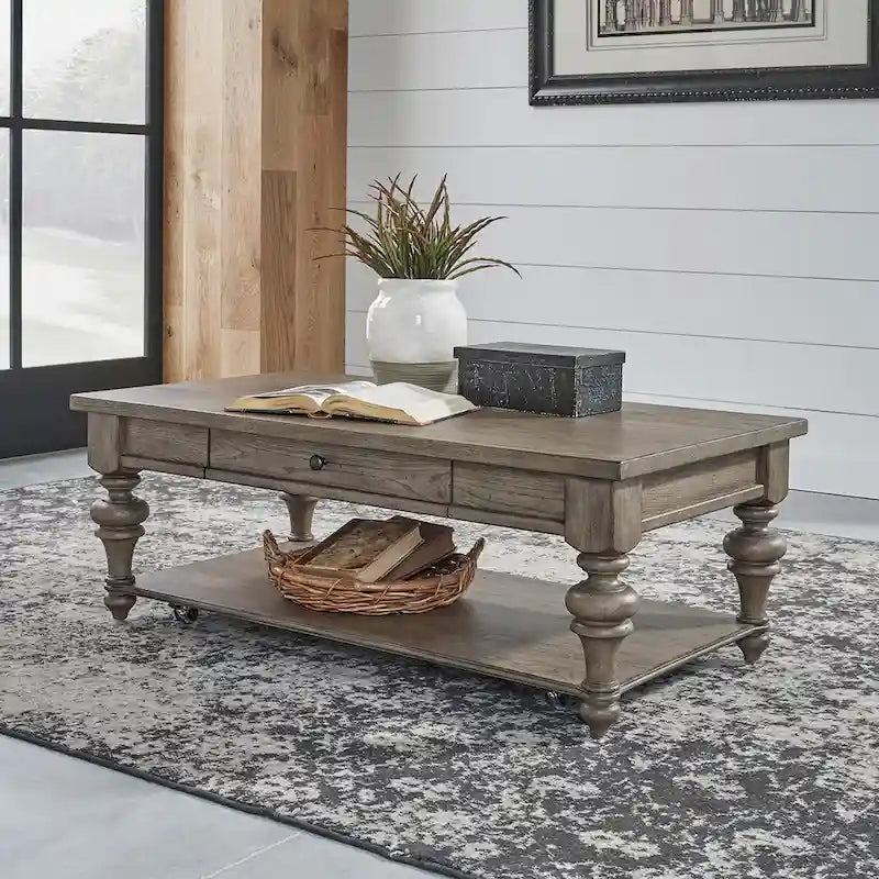Ensemble de 3 tables basses et tables d'appoint style ferme taupe poussiéreux