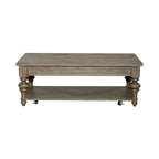 Ensemble de 3 tables basses et tables d'appoint style ferme taupe poussiéreux