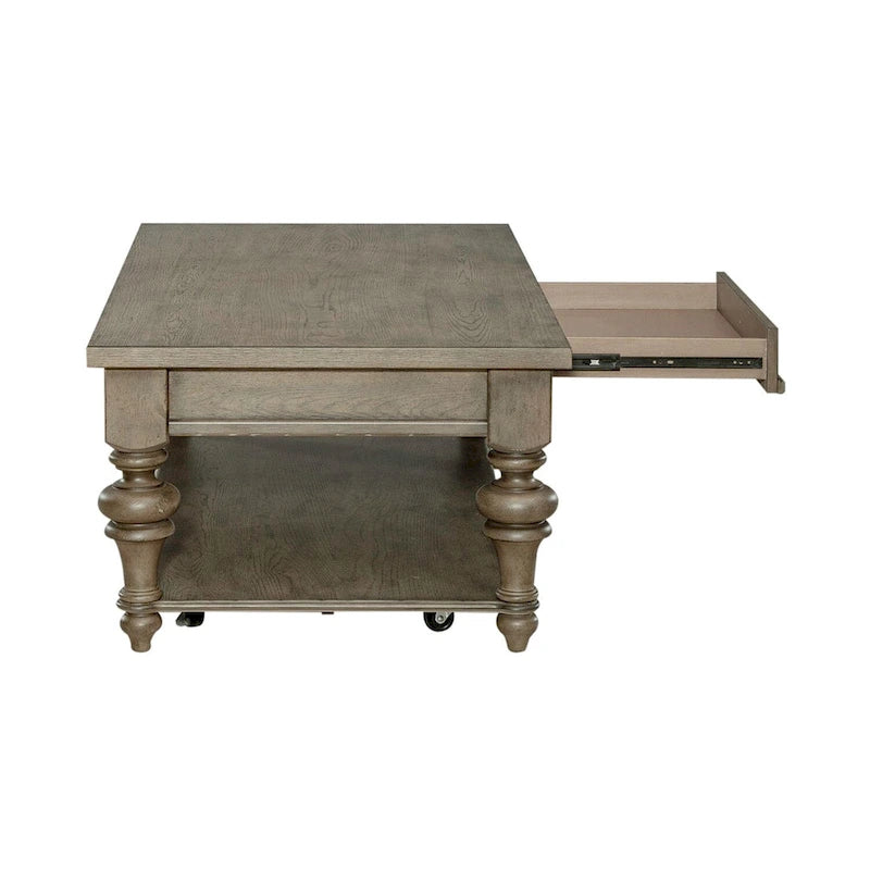 Ensemble de 3 tables basses et tables d'appoint style ferme taupe poussiéreux