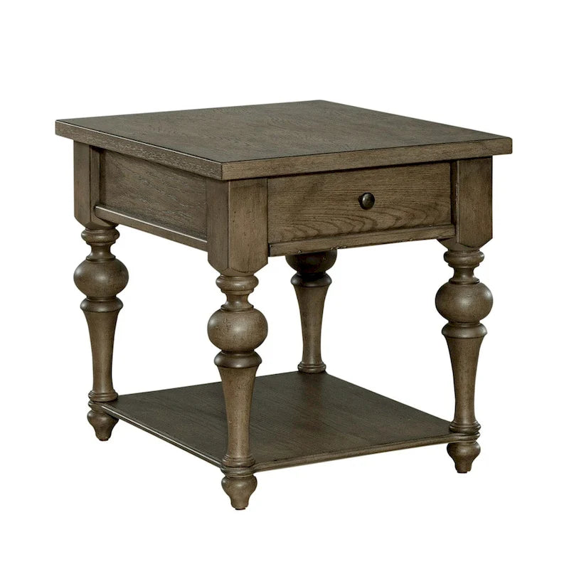 Ensemble de 3 tables basses et tables d'appoint style ferme taupe poussiéreux