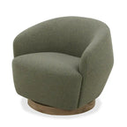 Fauteuil pivotant d'appoint en chanvre vert, une place