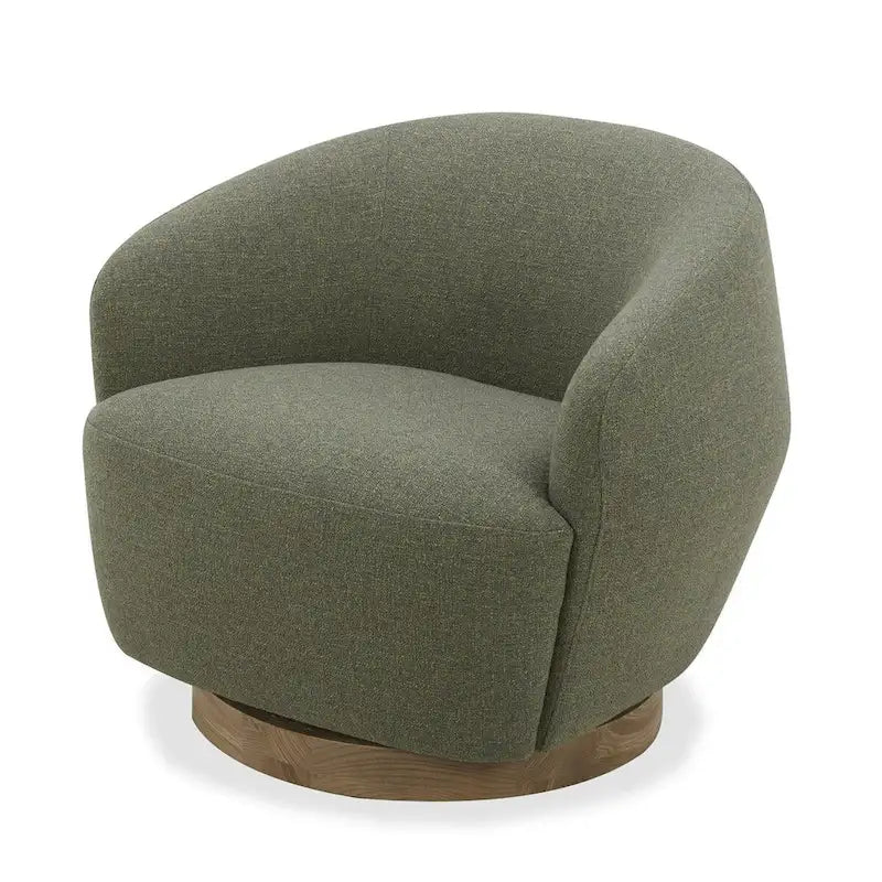 Fauteuil pivotant d'appoint en chanvre vert, une place