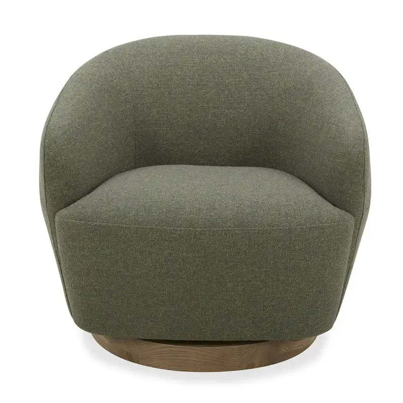 Fauteuil pivotant d'appoint en chanvre vert, une place