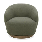 Fauteuil pivotant d'appoint en chanvre vert, une place