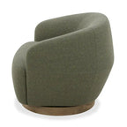 Fauteuil pivotant d'appoint en chanvre vert, une place