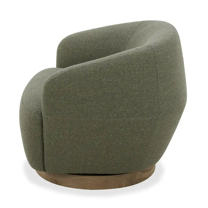 Fauteuil pivotant d'appoint en chanvre vert, une place
